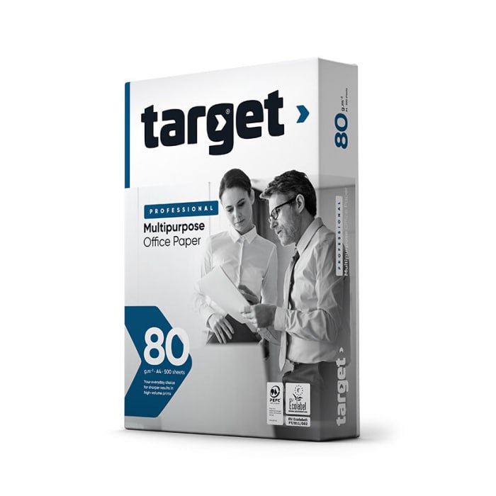 Папір офісний A4 Target Professional 80 г/м2 B+ клас 500 аркушів білий